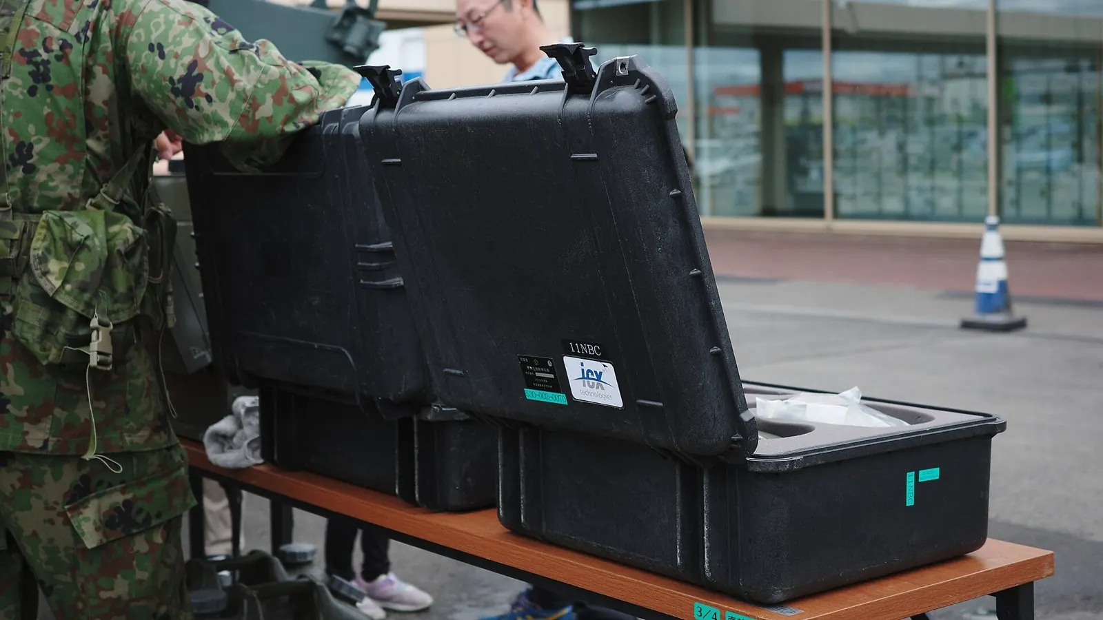 Pelican 1550-koffers met meetapparatuur
